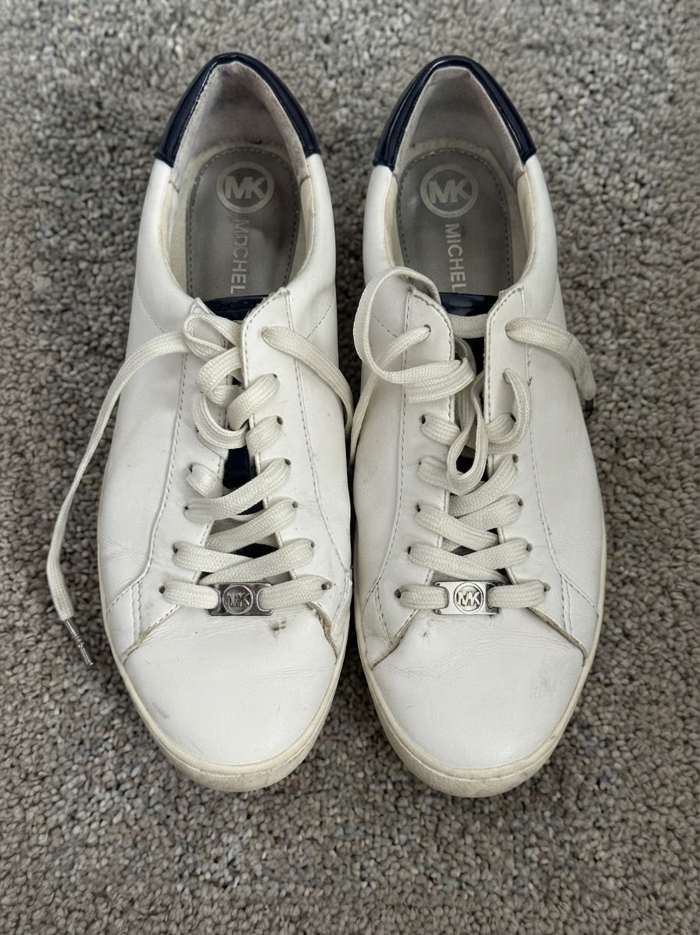 MICHAEL Michael Kors White Leather Lace-Up Sneakers Ladies 10